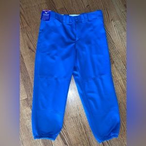 Mizuno Women’s Belted Softball Pants, AL, Royal color, new